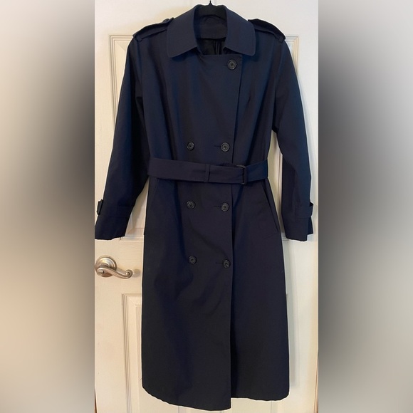 Source Unknown Jackets & Blazers - Classic Navy Double-Breasted Women's Trench Coat Small